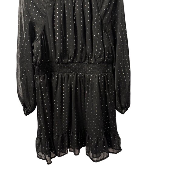 Old Navy Womens Black Metallic Dot Long Sleeve Dress Size L. NWT - Picture 5 of 12